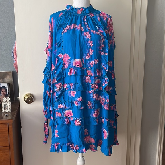 CYNTHIA ROWLEY Billie Mini Ruffle Trim Dress - Picture 3 of 4